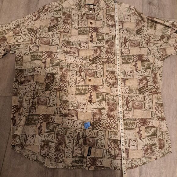 Woolrich John Rich & Bros Men's Vintage 80s Button Up Shirt Fish Size XL - Picture 9 of 10
